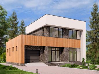 Двухэтажный дом с тремя спальнями, террасой и гаражом